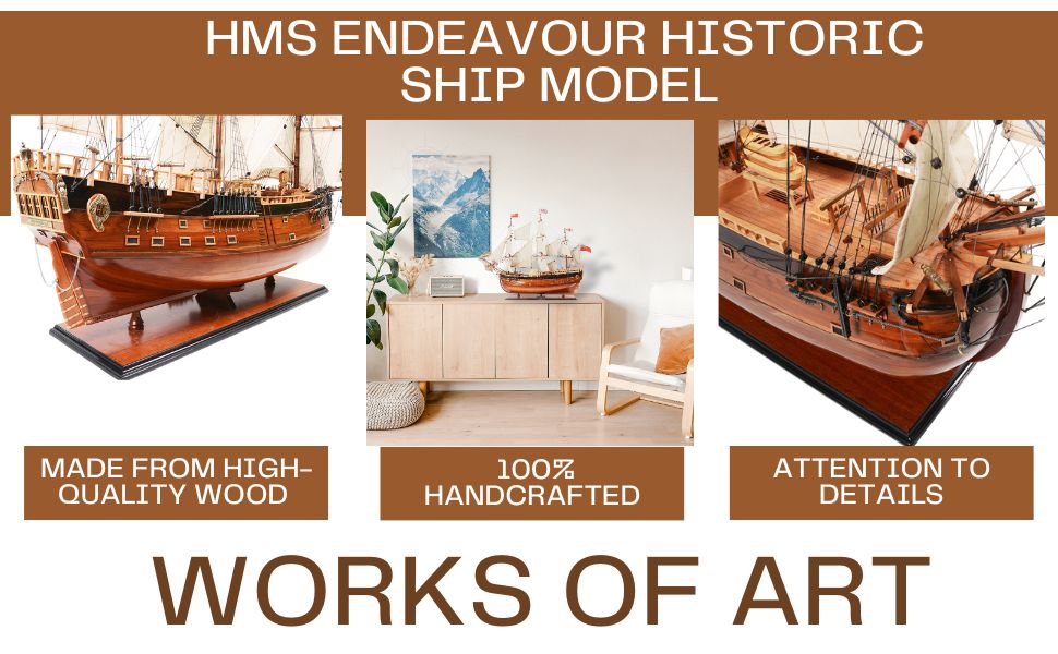 Nautical Elegance Unveiled: HMS Endeavour Historic Model Ship