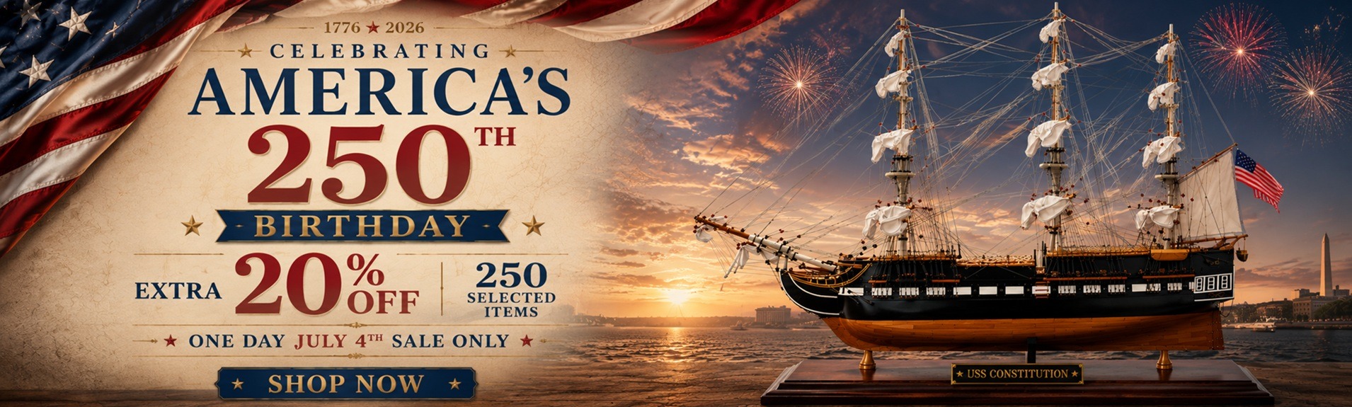 4th of July sale ship models