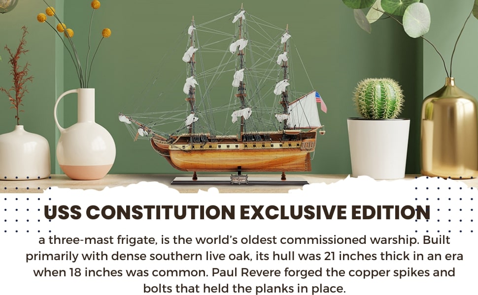 The USS Constitution Elegance  Sailing Through History with Artisan Craftsmanship