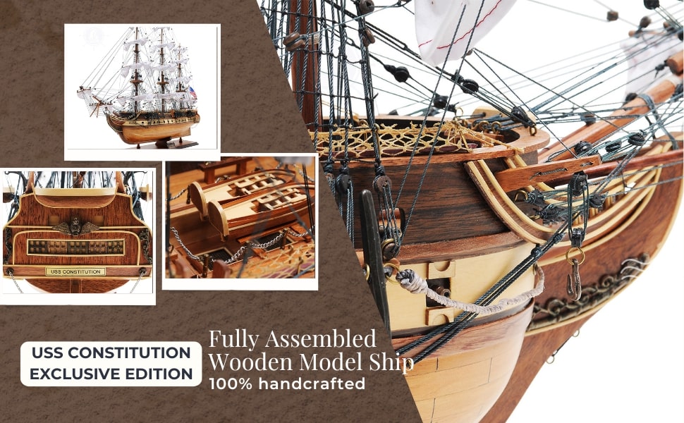 The USS Constitution Elegance  Sailing Through History with Artisan Craftsmanship