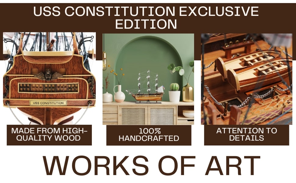 The USS Constitution Elegance  Sailing Through History with Artisan Craftsmanship