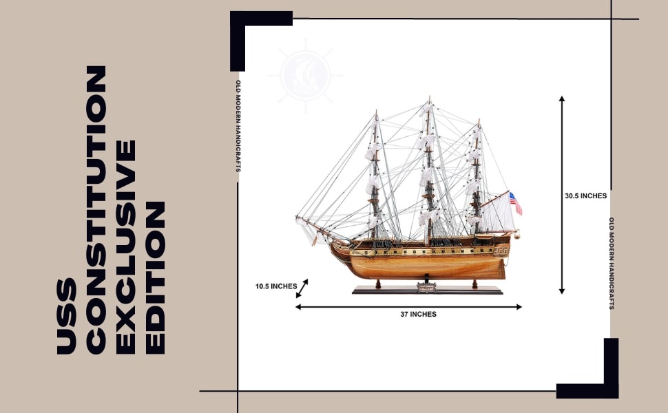 The USS Constitution Elegance  Sailing Through History with Artisan Craftsmanship