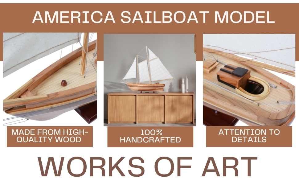 The America Sailboat Model by Old Modern Handicrafts. 