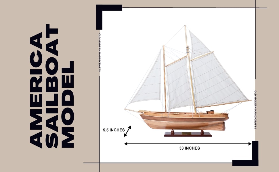 The America Sailboat Model by Old Modern Handicrafts. 