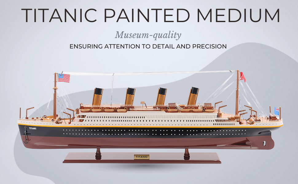 Discover the Elegance of the RMS Titanic with Old Modern Handicrafts' Painted Medium Size
