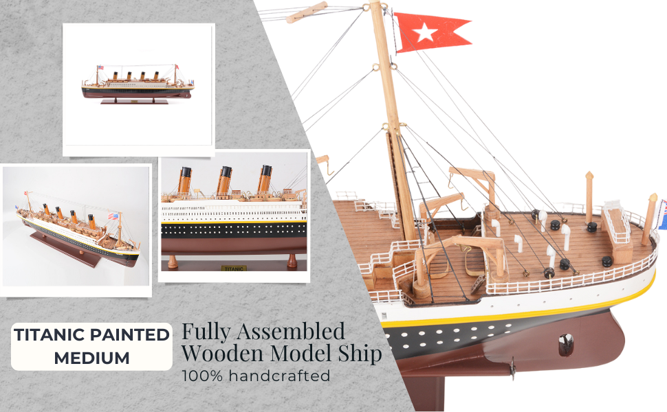 Discover the Elegance of the RMS Titanic with Old Modern Handicrafts' Painted Medium Size