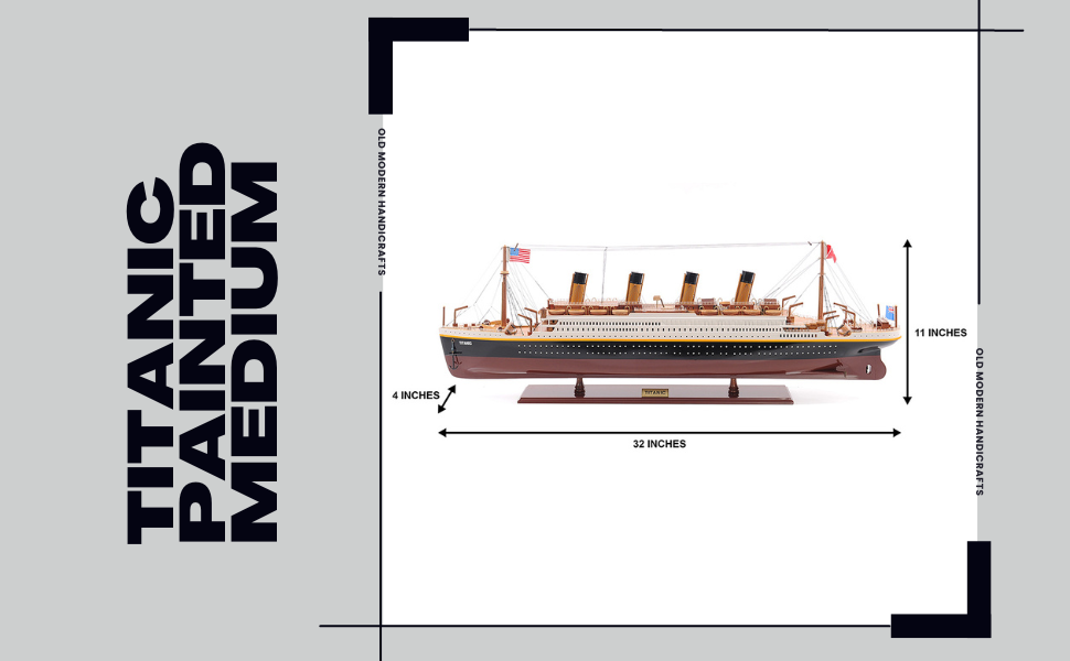 Discover the Elegance of the RMS Titanic with Old Modern Handicrafts' Painted Medium Size