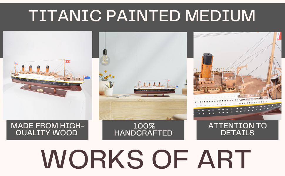 Discover the Elegance of the RMS Titanic with Old Modern Handicrafts' Painted Medium Size