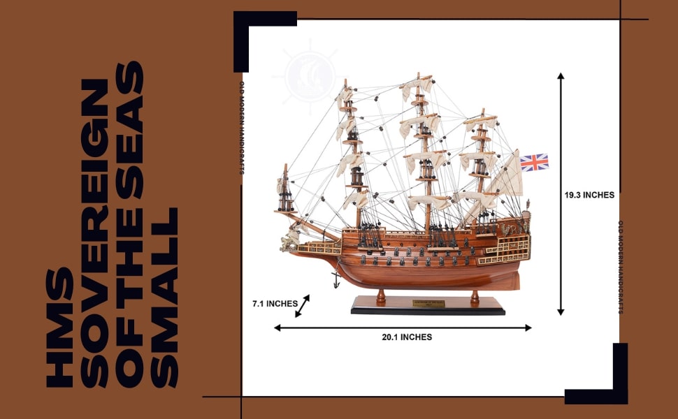 The HMS Sovereign of the Seas Small Model - A Regal Marvel of Maritime Craftsmanship