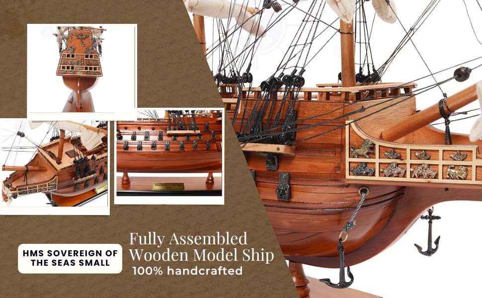 The HMS Sovereign of the Seas Small Model - A Regal Marvel of Maritime Craftsmanship