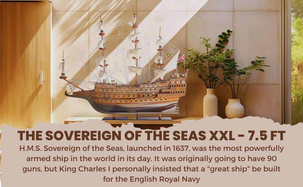 HMS Sovereign of the Seas XL  A Timeless Nautical Gift