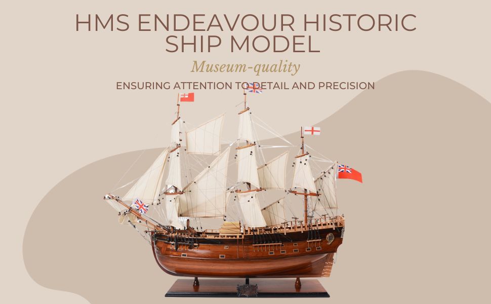 Nautical Elegance - HMS Endeavour Historic Model Ship