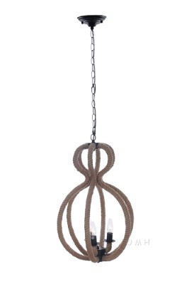 Rope Pendant Lamp - 3 Bulbs