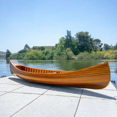 Wooden Canoe With Ribs Curved bow 10 ft Display-Only