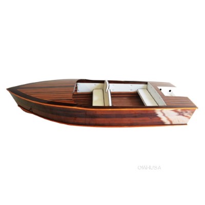 Chris Craft Design Classic Wooden Runabout Boat 14.5 Foot