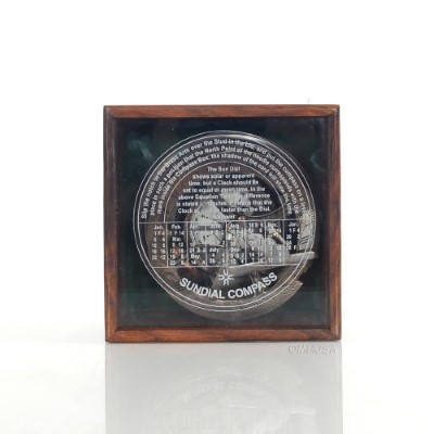 Sundial Compass in wood box (Large)