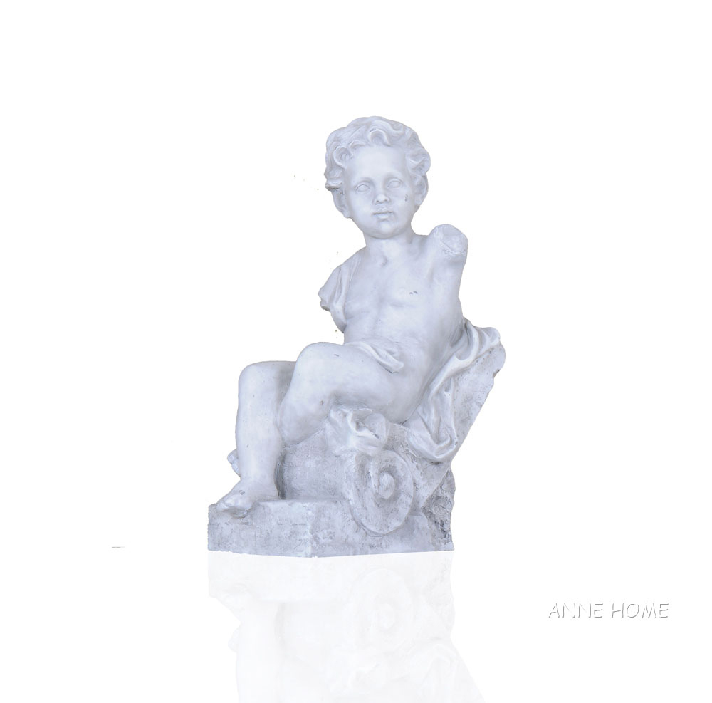 AT007 Anne Home - Boy Sitting Statue 