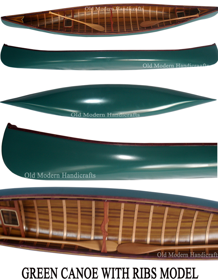 B106 Green Canoe with Ribs Model XLarge 