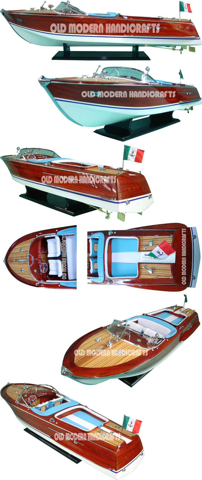 B112 Super Riva Painted Large Speedboat Model 