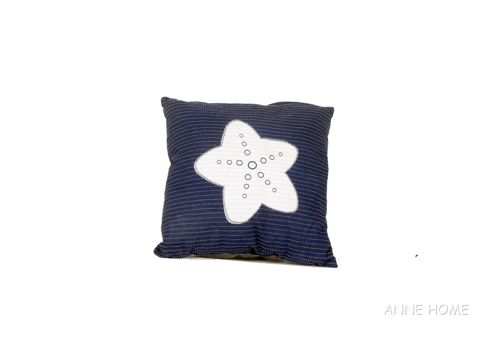 AB002 Anne Home - Blue Pillow  White Star ab002-anne-home-blue-pillow-white-star-l01.jpg
