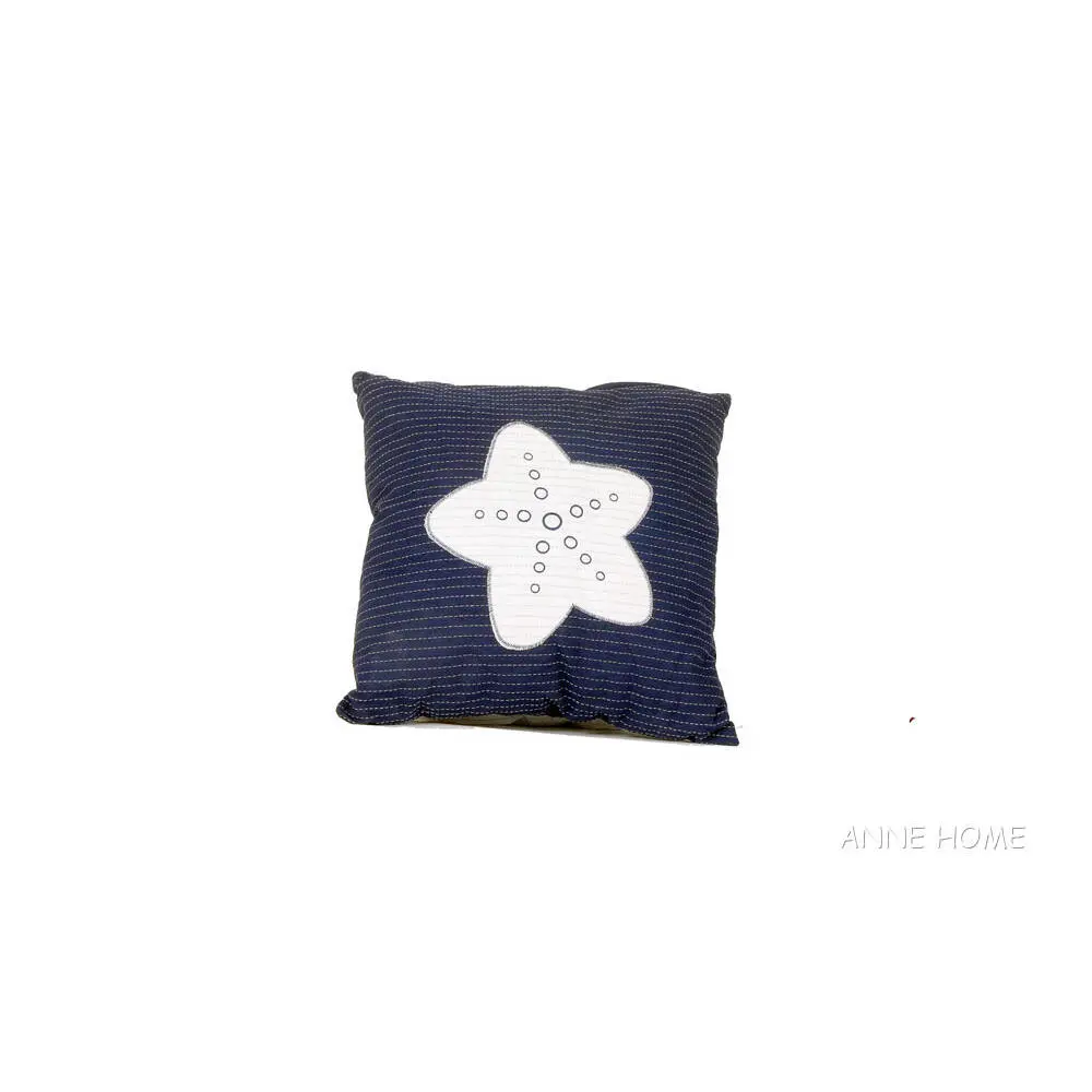 AB002 Anne Home - Blue Pillow  White Star AB002-ANNE-HOME-BLUE-PILLOW-WHITE-STAR-L01.WEBP