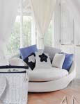 AB003 Anne Home - White Pillow  Blue Star 