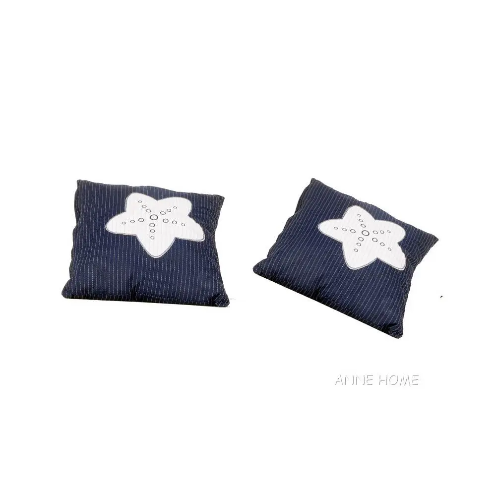 AB902 Anne Home - Blue Pillow  White Star  Set of 2 AB902-ANNE-HOME-BLUE-PILLOW-WHITE-STAR-SET-OF-2-L01.WEBP