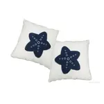 AB903 Anne Home - White Pillow  Blue Star  set of 2 ab903-anne-home-white-pillow-blue-star-set-of-2-l01.jpg