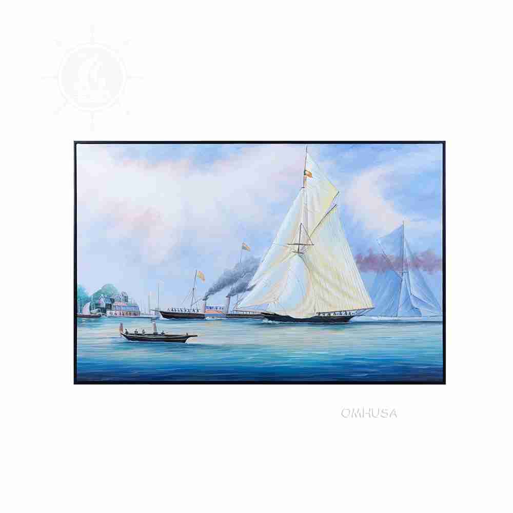 AF004 Britannia and Vigilant off the Royal Yacht Squadron's Headquarters - Canvas Painting af004-britannia-and-vigilant-off-the-royal-yacht-squadrons-headquarters-canvas-painting-L01.jpg