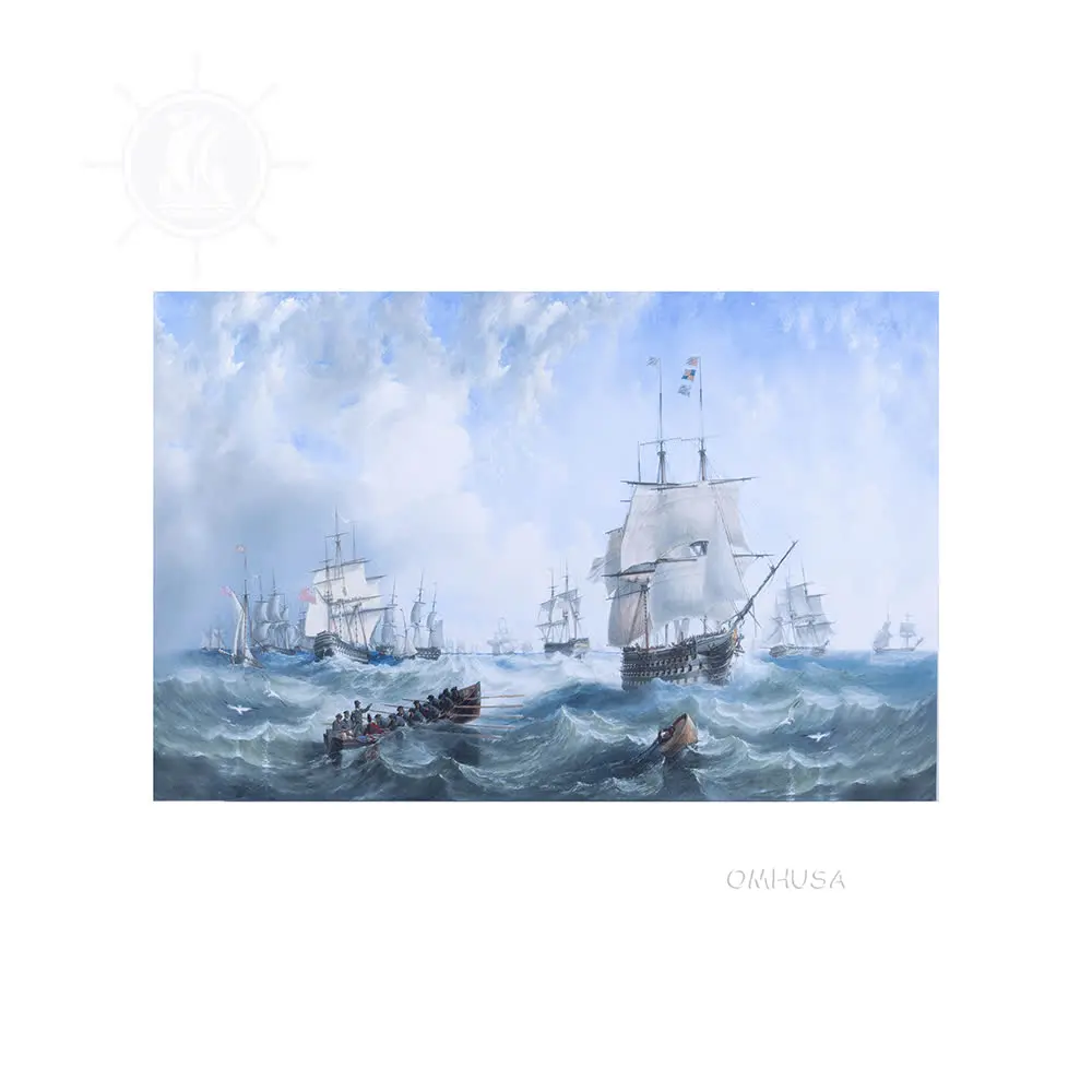 AF03S The Channel fleet in heavy weather - Canvas Print AF03S-THE-CHANNEL-FLEET-IN-HEAVY-WEATHER-CANVAS-PRINT-L01.WEBP