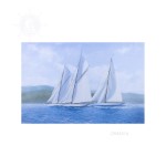 AF09S Sailing Yachts Mariquita Moonbeam and Cambria Racing at Regates Royales - Canvas Print 