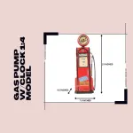 AJ012 Gas Pump W/Clock 1:4 