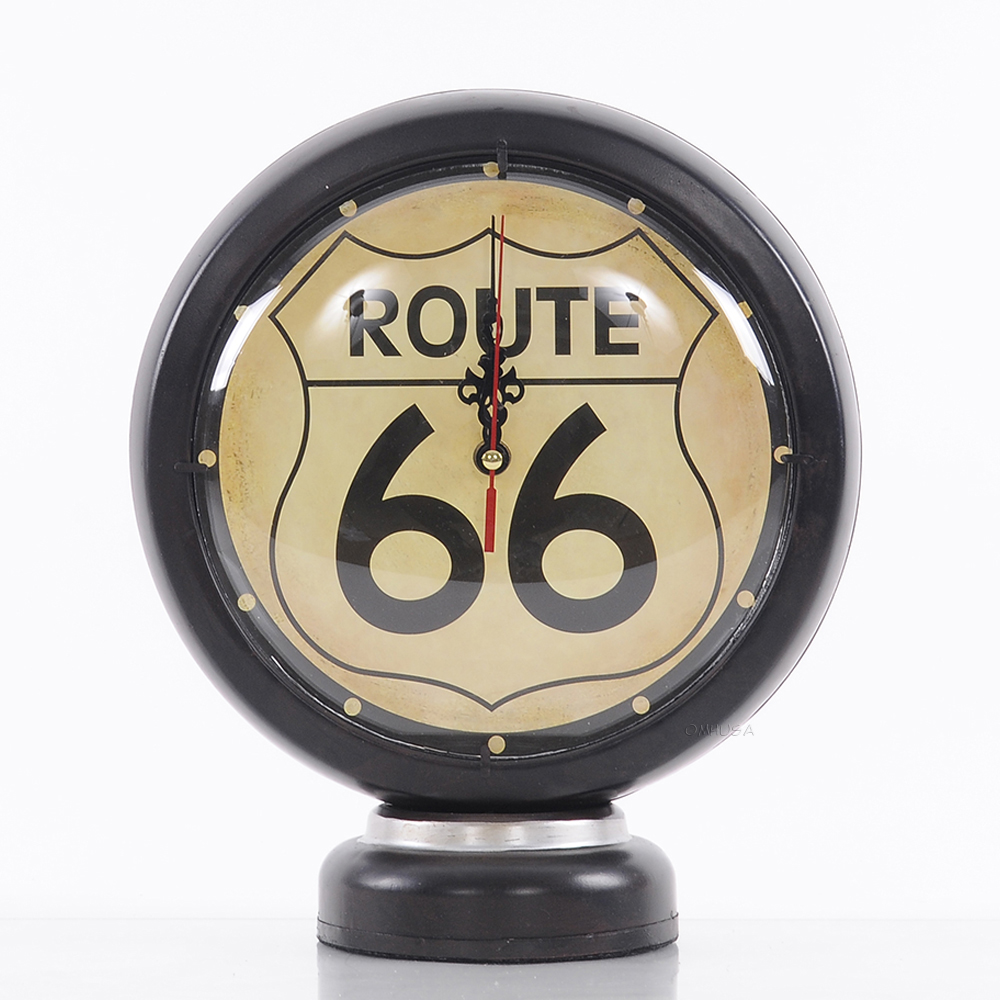 AJ057 Black Gasoline 66 Gas Pump Clock aj057-black-gasoline-66-gas-pump-clock-l01.jpg