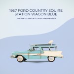 AJ095 1957 Ford Country Squire Station Wagon Blue 