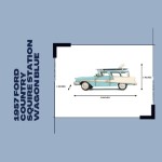 AJ095 1957 Ford Country Squire Station Wagon Blue 