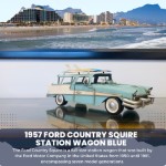 AJ095 1957 Ford Country Squire Station Wagon Blue 