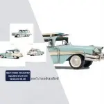 AJ095 1957 Ford Country Squire Station Wagon Blue 