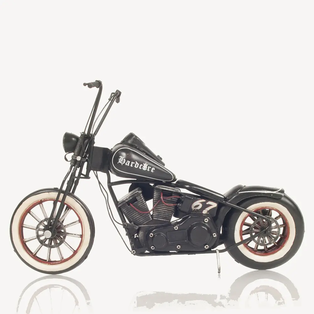 AJ113 Hardcore 67 Chopper Motorcycle Metal Handmade AJ113-HARDCORE-67-CHOPPER-MOTORCYCLE-METAL-HANDMADE-L01.WEBP