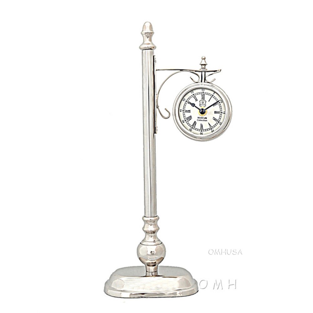 AK001 Brass/ Alum. Lamp Post Clock One Sided ak001-brass-alum-lamp-post-clock-one-sided-l01.jpg