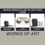 AK002 Brass Binocular W Leather Case 