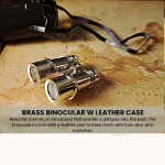 AK002 Brass Binocular W Leather Case 