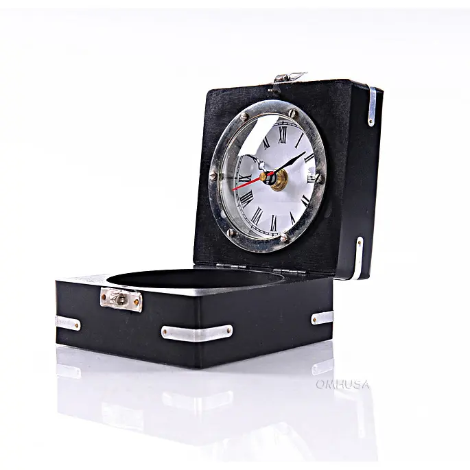 AK006 Brass Compass & Clock W/Wooden Case AK006-BRASS-COMPASS-CLOCK-WWOODEN-CASE-L01.WEBP