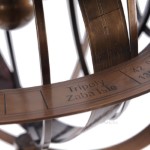 AK016 Brass Armillary With Wood Stand 