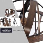 AK016 Brass Armillary With Wood Stand 