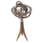 AK022 Brass Armillary On Horn Stand 