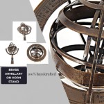 AK022 Brass Armillary On Horn Stand 