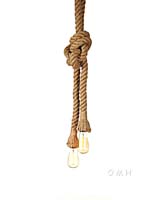 AL003 Rope Pendant Lamp - Two Bulbs 