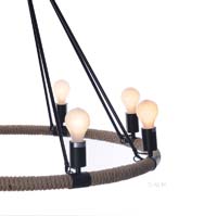 AL008 Rope Pendant Lamp - 8 Bulbs 