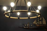 AL008 Rope Pendant Lamp - 8 Bulbs 