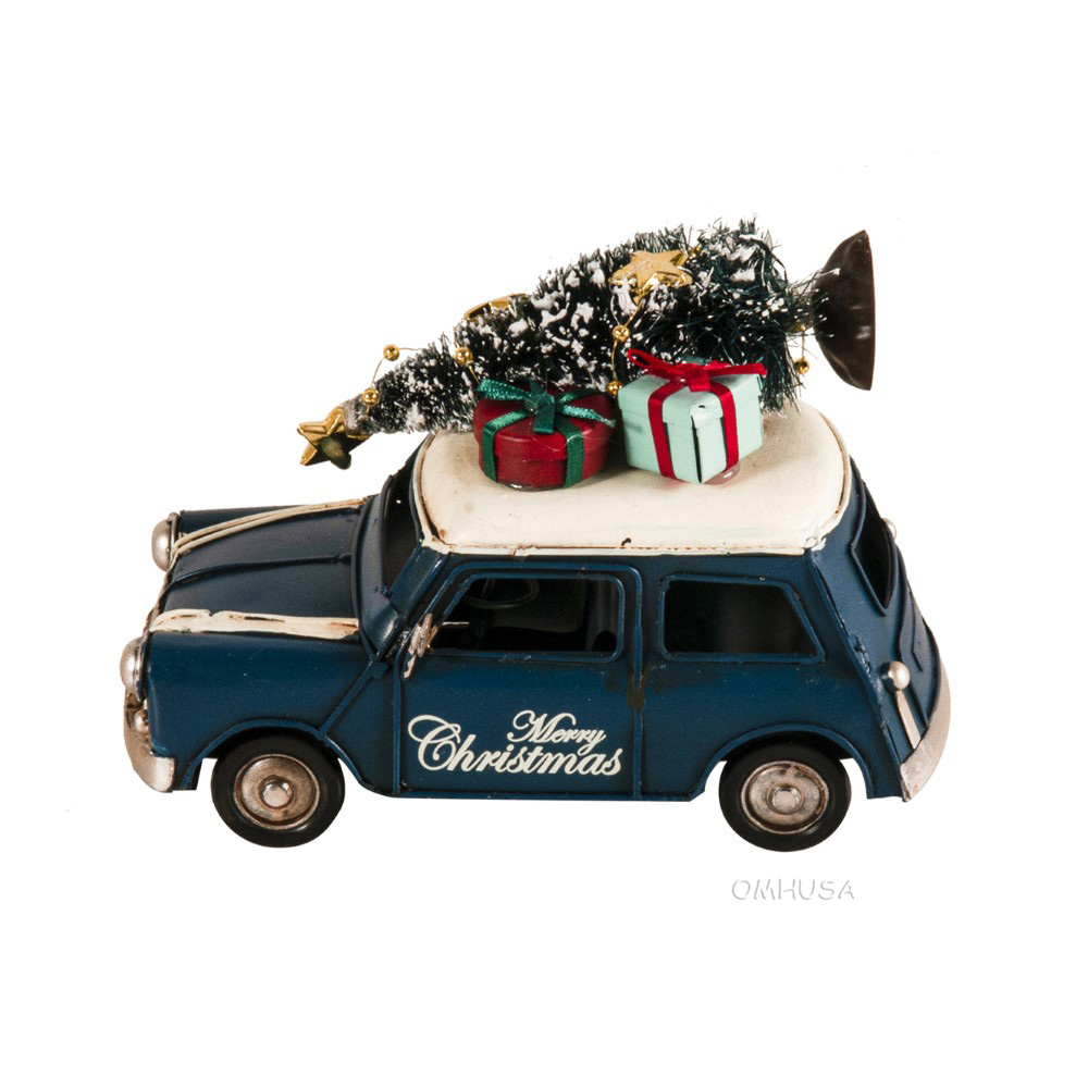 AR036 Handmade 1960s Mini Cooper Christmas Car Model Set of 2 ar036-handmade-1960s-mini-cooper-christmas-car-model-set-of-2-l01.jpg